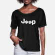 Women's Flowy T-Shirt Jeep Dog