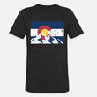 Unisex Tri-Blend T-Shirt Colorado Flag Mountain