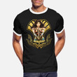 Men's Ringer T-Shirt Wonder Woman With Sword Gold Logo