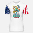 Unisex Stars & Stripes T-Shirt Looney Tunes Marvin Greetings Earthlings