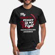 Unisex Poly Cotton T-Shirt Dad's Fight Is My Fight Multiple Myeloma Awareness