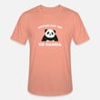 Unisex Heather Prism T-Shirt Never Say No To Panda - White