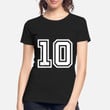 Women’s Organic T-Shirt 10 Number symbol