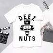 Crazy Dog T Shirts Mens Deez Nuts T Shirt Funny Christmas Nutcracker Sarcastic Graphic Tee for Guys