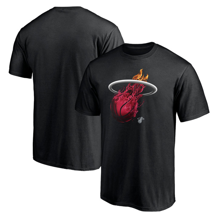 Men's Fanatics Branded Black Miami Heat Midnight Mascot Team T-Shirt
