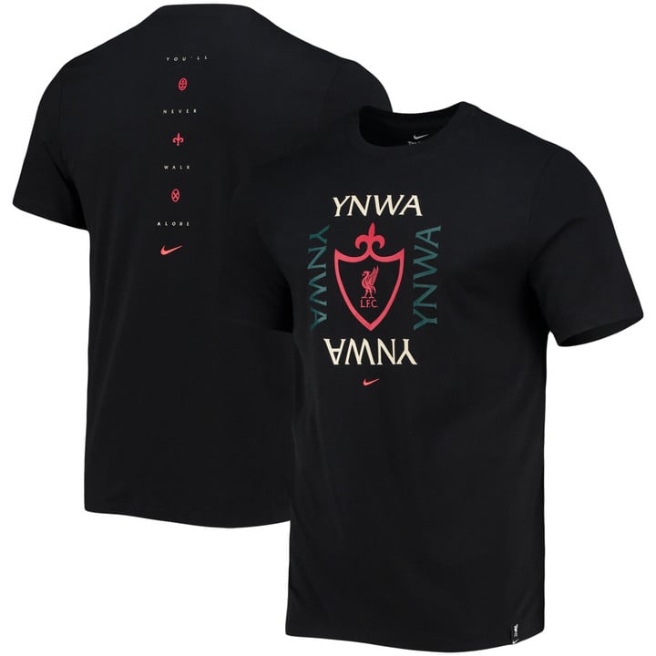 Men's Nike Black Liverpool Logo Voice T-Shirt