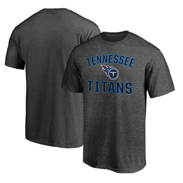 Men's Fanatics Branded Heathered Charcoal Tennessee Titans Logo Big & Tall Victory Arch T-Shirt