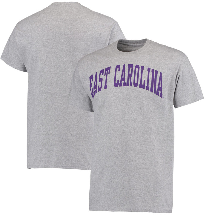 Men's Gray East Carolina Pirates Basic Arch T-Shirt