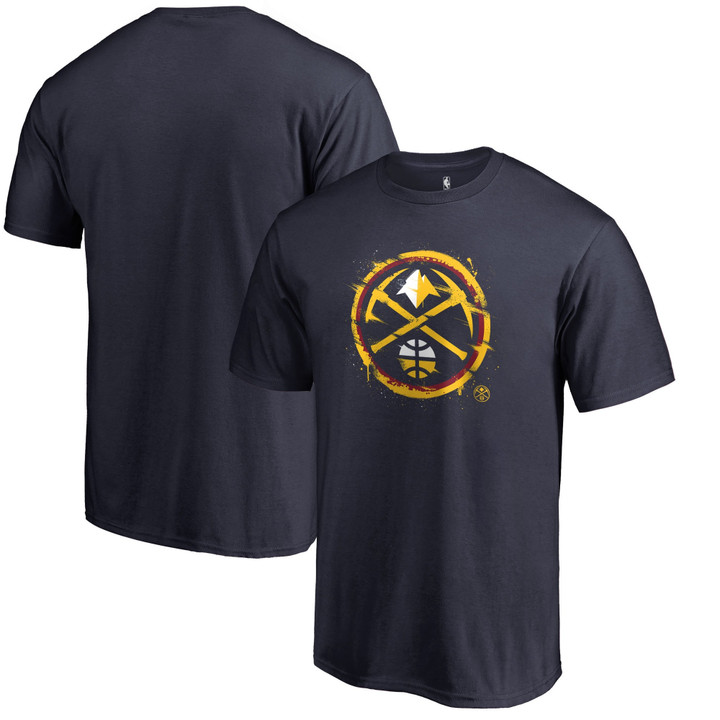 Men's Fanatics Branded Navy Denver Nuggets Splatter Logo T-Shirt