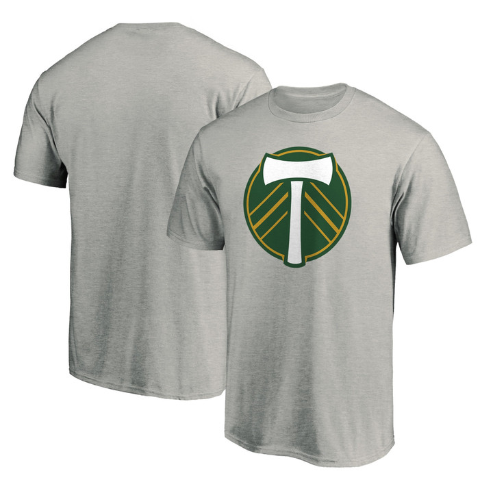 Men's Fanatics Branded Heathered Gray Portland Timbers Logo T-Shirt