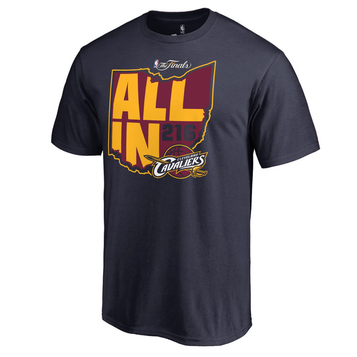 Men's Navy Cleveland Cavaliers 2016 NBA Finals Bound All In T-Shirt