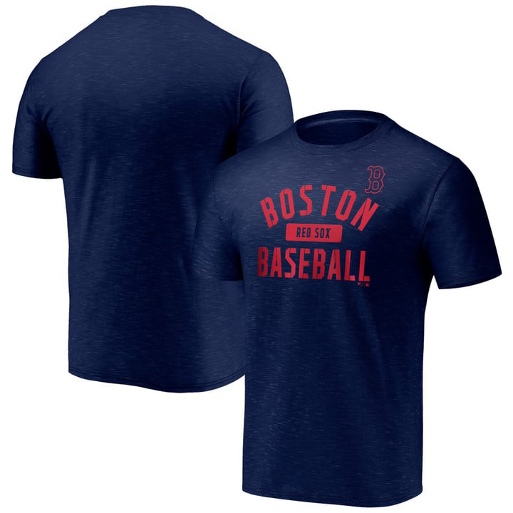 Men's Fanatics Branded Navy Boston Red Sox Primary Pill Space Dye T-Shirt