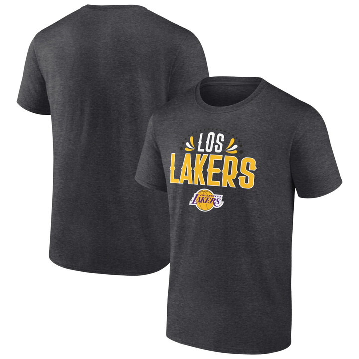 Men's Fanatics Branded Charcoal Los Angeles Lakers Noches Ã‰ne-BÃ©-A T-Shirt