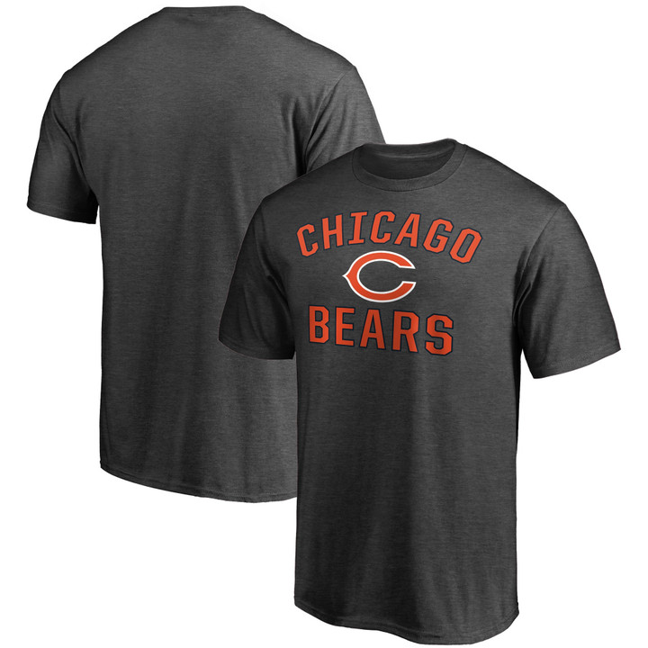 Men's Fanatics Branded Heathered Charcoal Chicago Bears Victory Arch T-Shirt