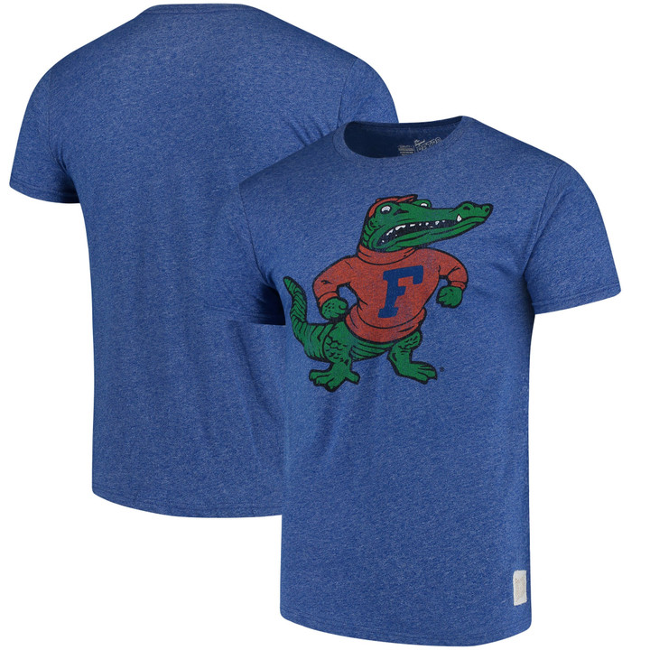 Men's Original Retro Brand Royal Florida Gators Albert School Logo Mock Twist T-Shirt