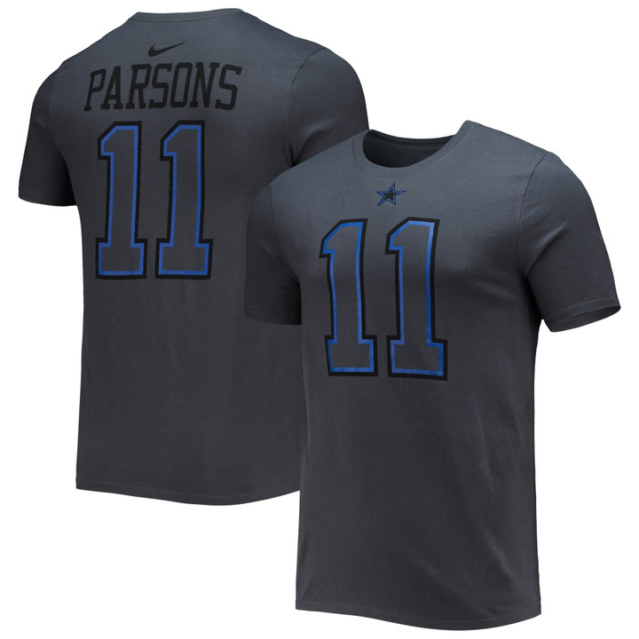 Men's Nike Micah Parsons Black Dallas Cowboys Player Name & Number T-Shirt