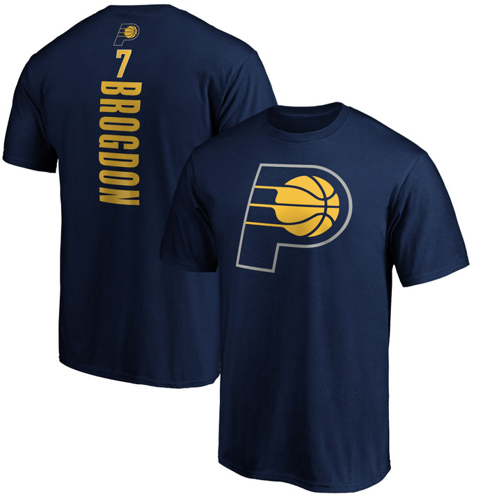 Men's Fanatics Branded Malcolm Brogdon Navy Indiana Pacers Team Playmaker Name & Number T-Shirt