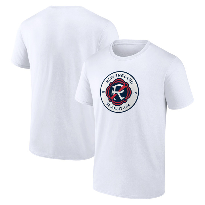 Men's Fanatics Branded White New England Revolution Logo T-Shirt