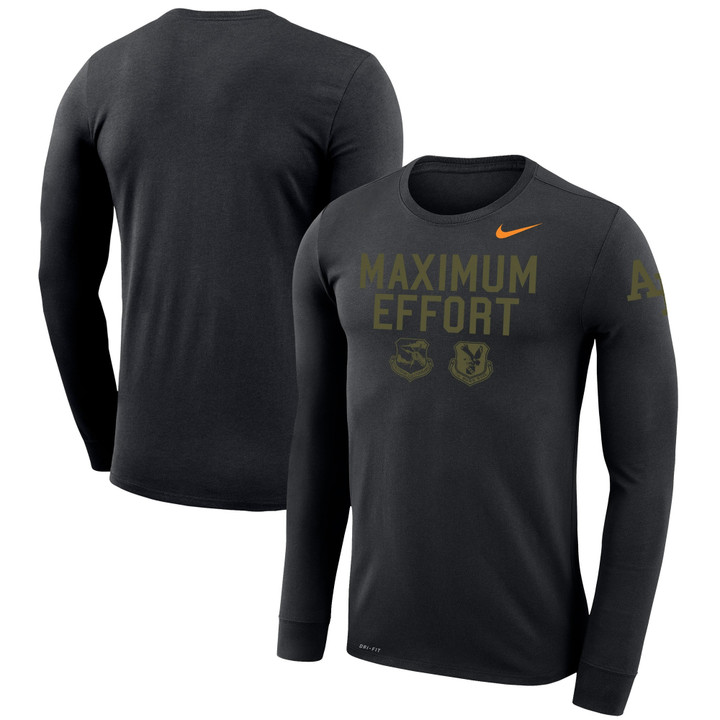 Men's Nike Black Air Force Falcons Rivalry Maximum Effort Legend Long Sleeve T-Shirt