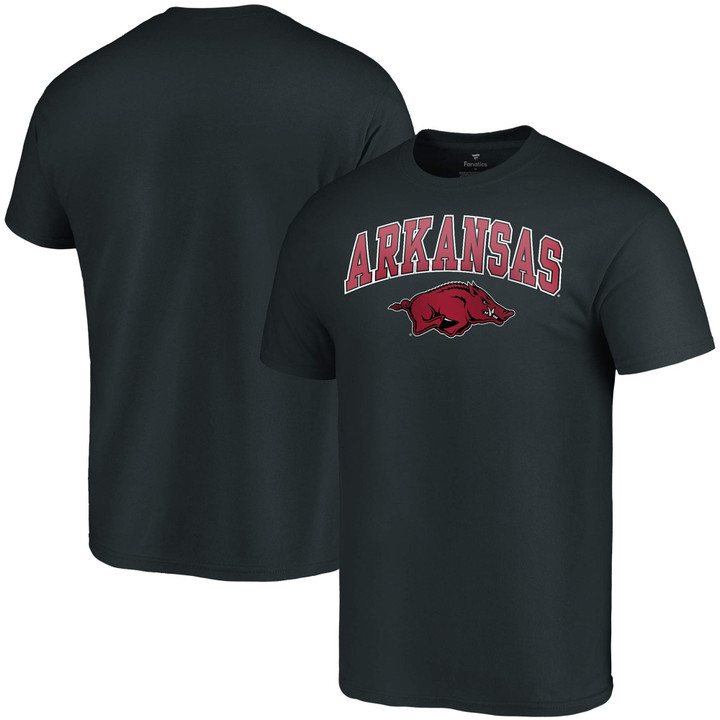 Men's Fanatics Branded Black Arkansas Razorbacks Campus T-Shirt