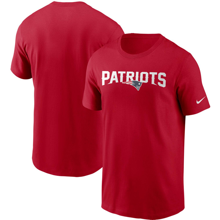 Men's Nike Red New England Patriots Team Wordmark T-Shirt