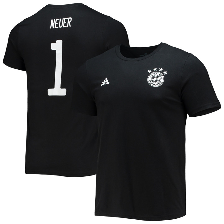 Men's adidas Manuel Neuer Black Bayern Munich Amplifier Name & Number T-Shirt