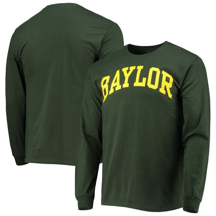 Men's Fanatics Branded Green Baylor Bears Basic Arch Long Sleeve T-Shirt