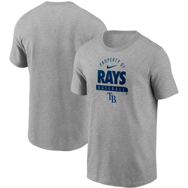 Men's Nike Heathered Gray Tampa Bay Rays Primetime Property Of Practice T-Shirt