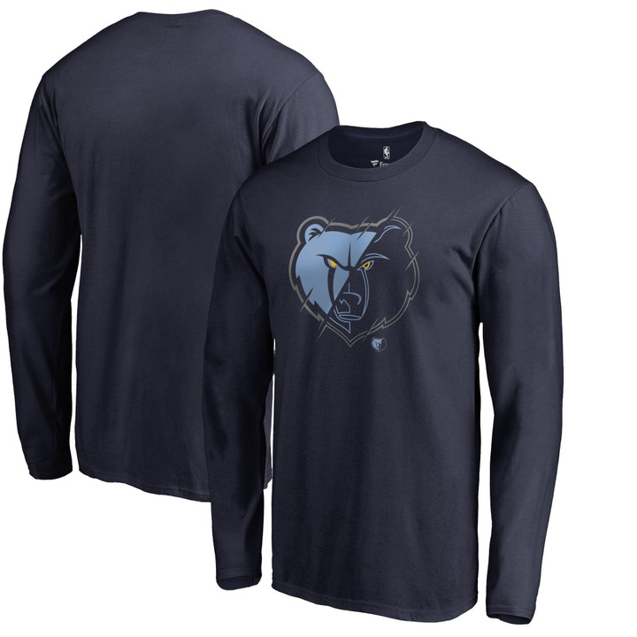 Men's Fanatics Branded Navy Memphis Grizzlies X-Ray Long Sleeve T-Shirt