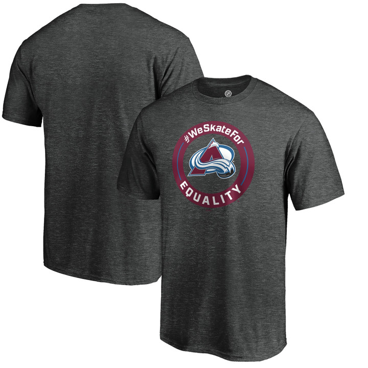 Men's Fanatics Branded Heather Charcoal Colorado Avalanche #WeSkateFor T-Shirt