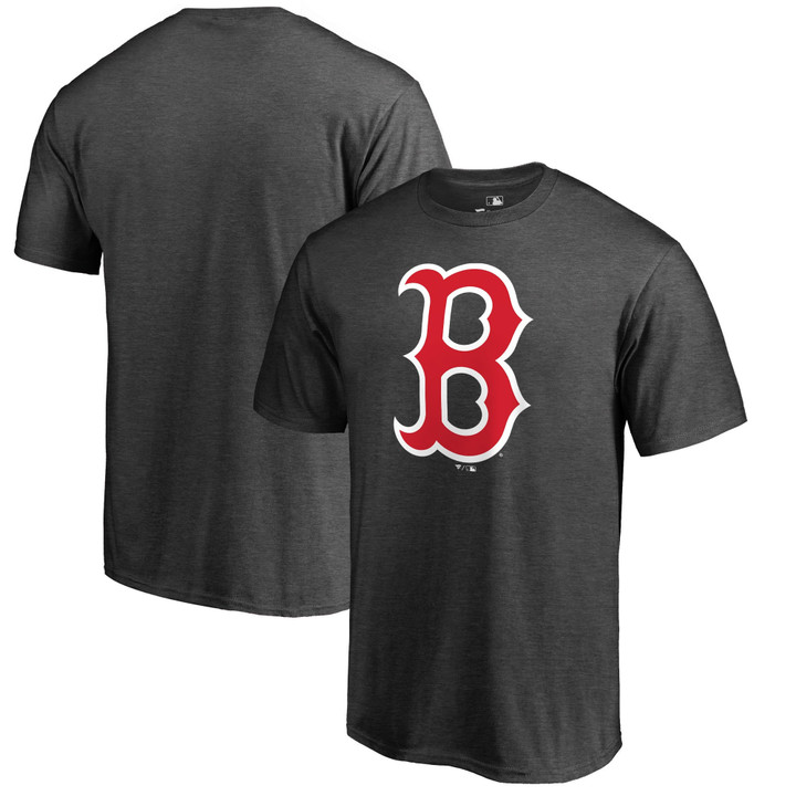 Men's Fanatics Branded Heathered Charcoal Boston Red Sox Primary Logo T-Shirt