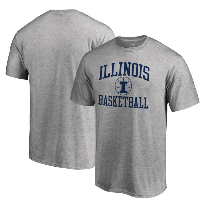 Men's Fanatics Branded Heathered Gray Illinois Fighting Illini In Bounds T-Shirt