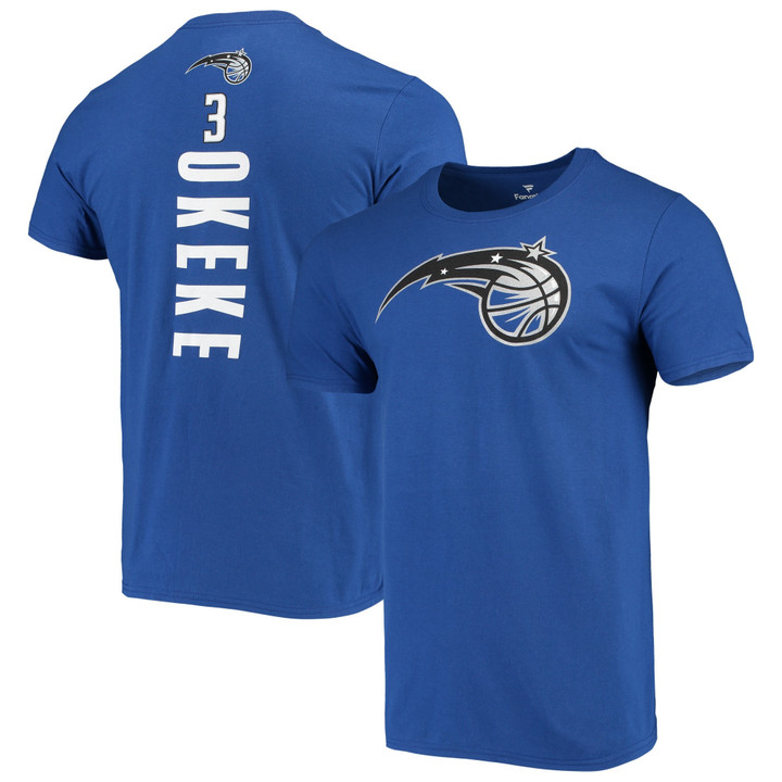 Men's Fanatics Branded Chuma Okeke Blue Orlando Magic Playmaker Name & Number Team Logo T-Shirt