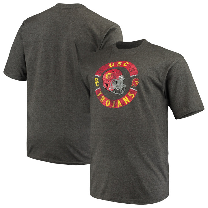 Men's Profile Heathered Charcoal USC Trojans The Works T-Shirt