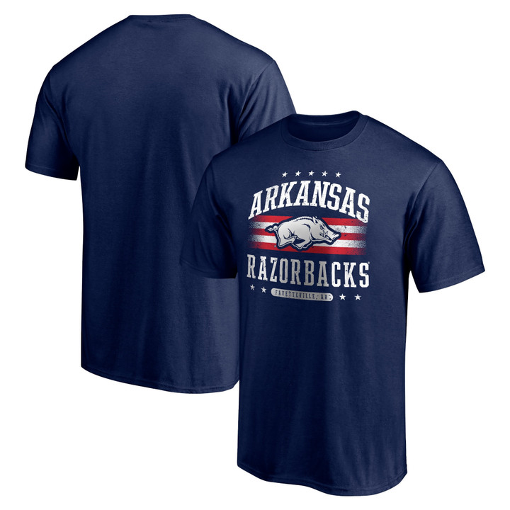 Men's Fanatics Branded Navy Arkansas Razorbacks Americana T-Shirt