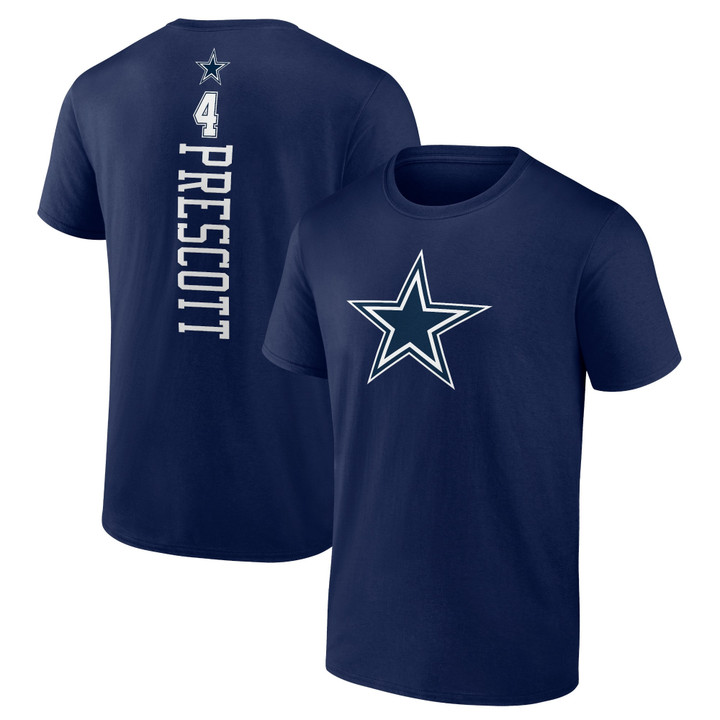 Men's Fanatics Branded Dak Prescott Navy Dallas Cowboys Playmaker T-Shirt