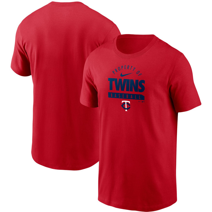 Men's Nike Red Minnesota Twins Primetime Property Of Practice T-Shirt