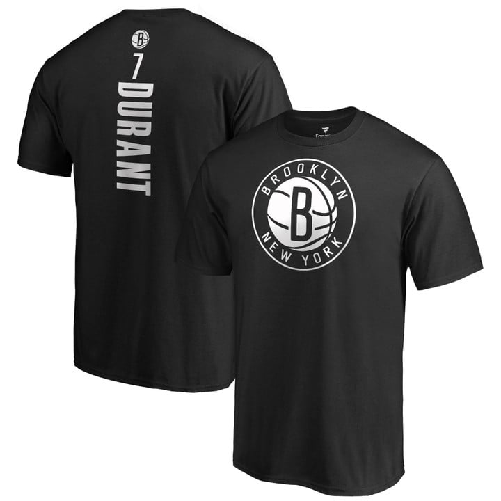 Men's Fanatics Branded Kevin Durant Black Brooklyn Nets Playmaker Name & Number T-Shirt