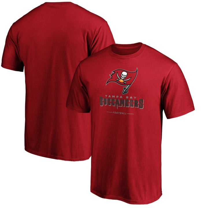 Men's Fanatics Branded Red Tampa Bay Buccaneers Team Lockup Logo T-Shirt