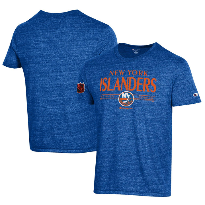 Men's Champion Royal New York Islanders Tri-Blend T-Shirt