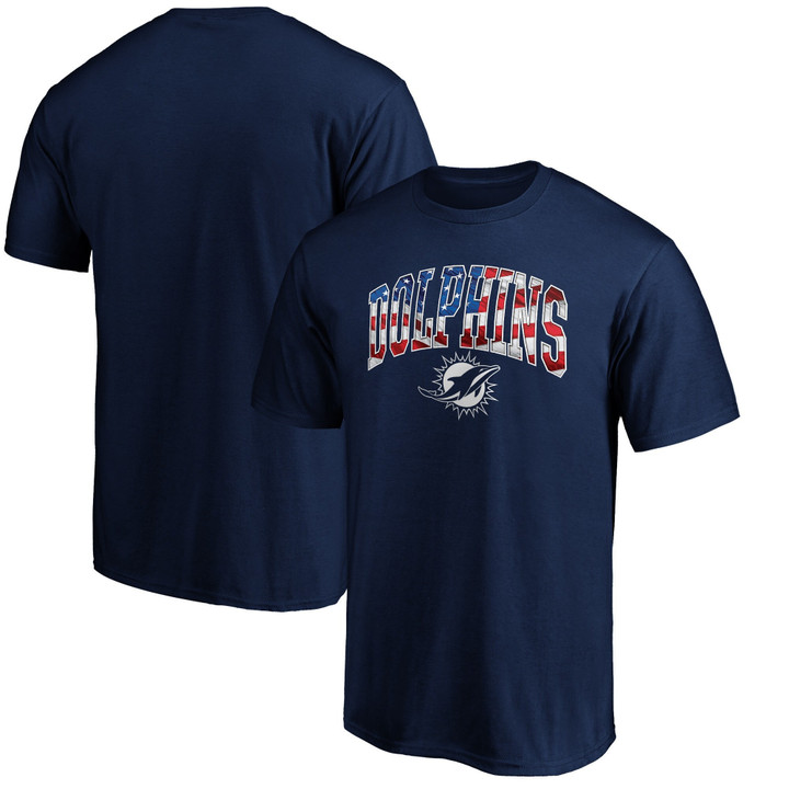 Men's Fanatics Branded Navy Miami Dolphins Banner Wave Logo T-Shirt