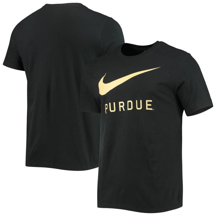 Men's Nike Black Purdue Boilermakers Big Swoosh T-Shirt