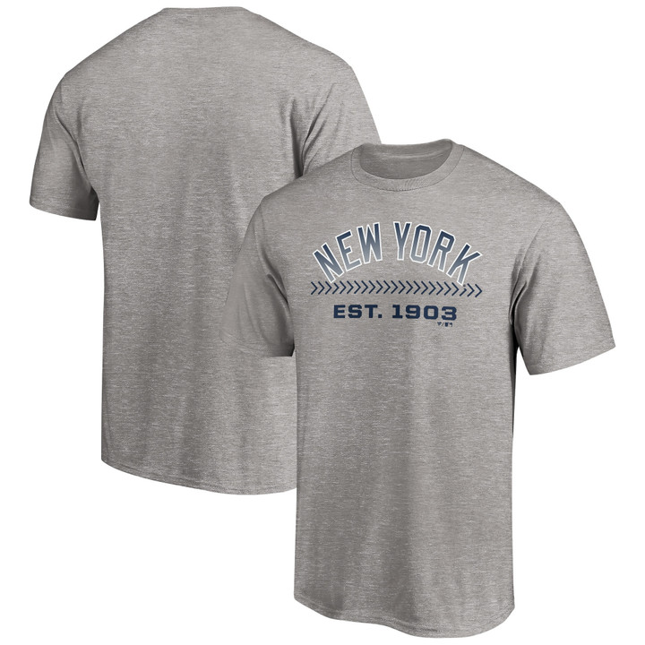 Men's Fanatics Branded Heathered Gray New York Yankees Total Dedication T-Shirt