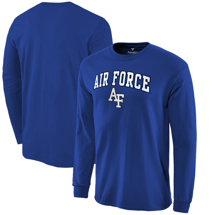 Men's Fanatics Branded Royal Air Force Falcons Campus Logo Long Sleeve T-Shirt