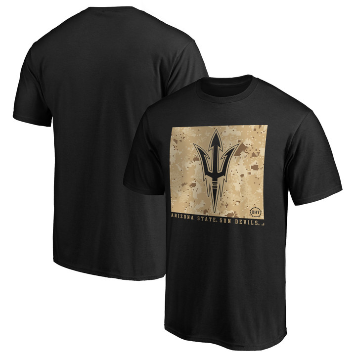 Men's Fanatics Branded Black Arizona State Sun Devils OHT Military Appreciation Eagle T-Shirt