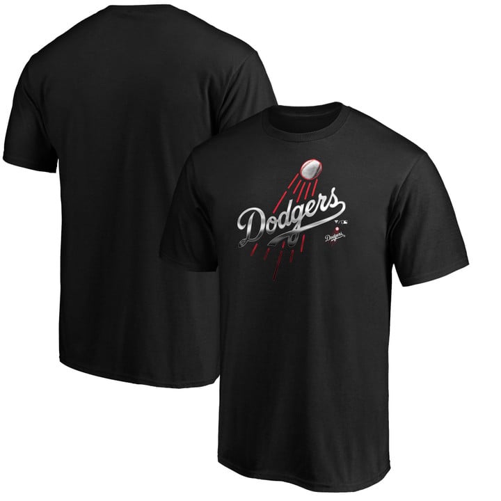 Men's Fanatics Branded Black Los Angeles Dodgers Big & Tall Midnight Mascot Team Logo T-Shirt