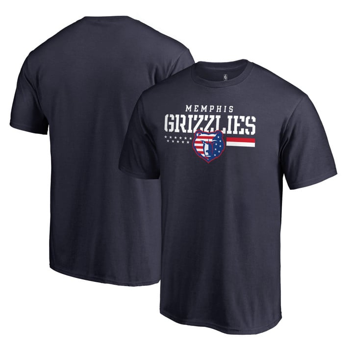 Men's Fanatics Branded Navy Memphis Grizzlies Hoops For Troops T-Shirt