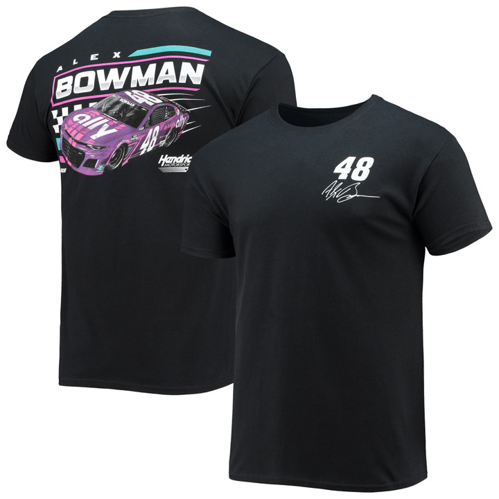 Men's Hendrick Motorsports Team Collection Black Alex Bowman Spoiler Car T-Shirt
