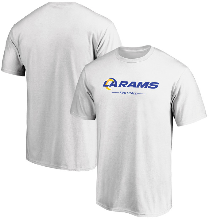 Men's Fanatics Branded White Los Angeles Rams Team Lockup T-Shirt