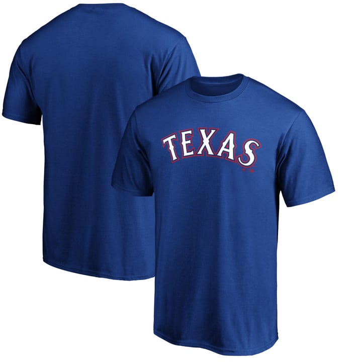 Men's Fanatics Branded Royal Texas Rangers Official Wordmark T-Shirt